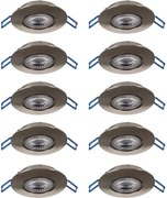 Eglo 300196 - Confezione da 10 faretti da incasso GEDREZ LED/4,9W/230V Ø 9cm cromato