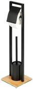 WENKO 24751100 - Set WC BAMBUSA 18x72,5 cm nero/marrone