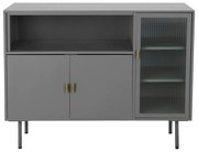 Vetrina grigia in metallo 104x80 cm Rosalie - Støraa