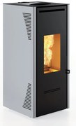 Stufa a pellet canalizzata TALO 11 PLUS 11.6 kW grigia