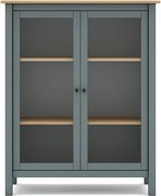 Vetrina verde polveroso in pino massiccio 90x110x40 cm Misti – Marckeric