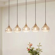 Lampada a sospensione in vetro Jarven Lucande, dimmerabile, Alluminio / Grigio / Zincato, Soggiorno / Sala da pranzo, Vetro, Moderno, Lampada a sospensione