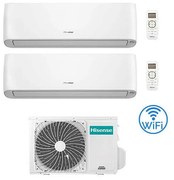 Hisense - Climatizzatore Condizionatore Energy Pro Plus (Hi Energy) Wifi R32 Dual Split Inverter 9000 + 9000 btu con u.e. 3AMW62U4RJC Classe a++/a+