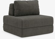 Rift poltrona letto con materasso alto 24 cm e memory foam - schienale mobile e tessuto smacchiabile T31