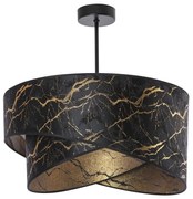 Lampadario a sospensione con supporto rigido 1xE27/60W/230V nero/oro