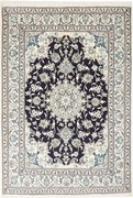 Nain Tappeto 150 x 210 Blu (Iran) Annodato A Mano