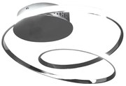 Plafoniera LED Malena Ø 45 cm argento IP20 bianco naturale, 4000 lumen