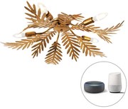 Plafoniera smart vintage oro 70 cm incl. 5 WiFi B35 - Botanica