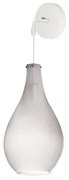 Applique Contemporanea Drop Metallo Grigio Vetro 1 Luce E14