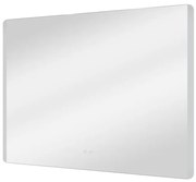 Specchio con illuminazione integrata bagno rettangolare Easy SENSEA L 90 x H 70 x P 3 cm grigio / argento