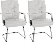 Set Di 2 Sedie Per Visitatori Sievert - Design Esclusivo E Comfort Ottimale / Weiß