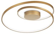 Plafoniera Moderna On-Off Oz Metallo Ottone Led 48W 3000K Luce Calda