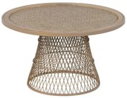 Tavolino da Caffè Beige Ferro Rattan 70 x 70 x 39,5 cm