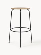 Sgabello alto in metallo e legno Afteroom