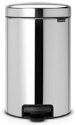 Cestino da bagno a pedale new icon BRABANTIA grigio inox 12 L in inox