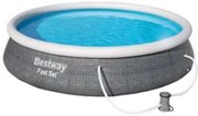 Piscina fast set autoportante tonda cm.396x84h. - kg.17,3 - lt.7.340-filtro cartuccia (art.57376) 1 pezzi Bestway