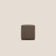 Cube pouf in tessuto morbido smacchiabile T05 marrone