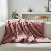 Plaid motivo 3D 160x130 cm Bubbles malva