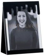 Portafoto di design vernissage grande nero in ferro e polimetilmeta...