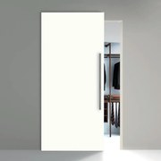 Porta scorrevole Stoccolma in legno bianco, L 99 x H 221 cm, con binario invisibile Destra