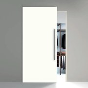 Porta scorrevole Stoccolma in mdf bianco, L 99 x H 221 cm, con binario invisibile Destra