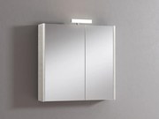 Pensile con luce Akira cemento chiaro L 71.5 x H 70 x P 15.5 cm