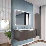 Mobile da bagno sotto lavabo Cielo grigio tortora opaco L 100 x H 40 x P 45.5 cm 1 cassetto 1 anta, lavabo non incluso