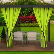 Bellissime tende estive per il gazebo del giardino in verde lime 155x220 cm