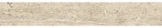 Piastrella battiscopa POMPEI B. BTS 7,2X60 colore bianco H 0.8 x L 60 cm x Sp 8 mm