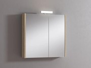 Pensile con luce Akira rovere nabucco L 71.5 x H 70 x P 15.5 cm