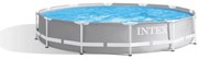 Intex - 26712NP – Piscina Fuori Terra Prisma Frame Rotonda, Pompa Filtro 2006 L/h, 6503 l, Acciaio e pvc, Grigio, 366x76 cm