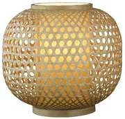 Lume zen legno 1 luce attacco e27 36x36x31cm in bambu' e diffusore ...