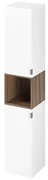 Colonna per mobile bagno Modern SENSEA 2 ante P 30 x L 30 x H 161.6 cm bianco e noce laccato truciolare