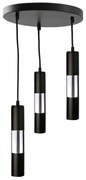 Lampadario su corda MAGNUMA 3xGU10/50W/230Vnero/cromato lucido