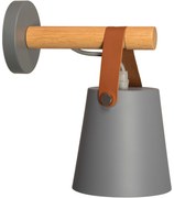 Lampada Da Muro Da Parete Metallico Con Cintura Grigio APP468-1W GREY