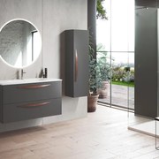 Mobile sottolavabo e lavabo Arco cenere L 100 cm