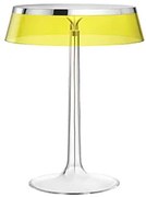 Flos Bon Jour Lampada Da Tavolo 41 cm a luce diffusa cromo con corona gialla