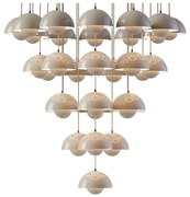 &Tradition - Flowerpot VP10 Lampadario Ø89 Grey Beige &Tradition