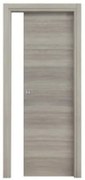 Porta scorrevole con telaio colore rovere grigio 80x210 cm