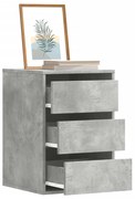 Cassettiera angolo grigio cemento 40x41x58cm legno multistrato