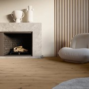 Parquet multistrato scala M in rovere grigio spazzolato natura sp. 14/4 mm 2.263 m²