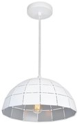 Top Lampada Apolo 30B - Lampadario a sospensione con filo 1xE27/40W/230V bianco/argento
