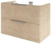 Mobile da bagno sotto lavabo Neo marrone lucido L 90 x H 64 x P 48 cm 2 cassetti, lavabo non incluso