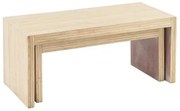 Tavolino da Caffè 110 x 55 x 50 cm Legno 2 Unità