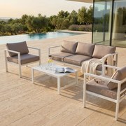 AULUS - salotto da giardino in alluminio 5 posti