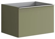 Mobile da bagno sospeso sotto lavabo L 60 x H 40 x P 45.5 cm verde laccato opaco, 2 cassetti Pixel plain