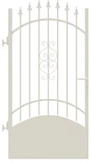 Cancello con serratura manuale Marmolada in ferro, apertura a sinistra, L 104.5, H 180-195 cm, di colore bianco