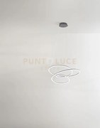 Sospensione spira in alluminio colore grigio metallizzato a led 96w...