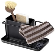 WENKO 55078100 - Organizer BLACK OUTDOOR KITCHEN 21x12 cm acciaio inox/nero