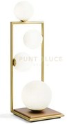 Buble lampada da tavolo 4 sfere oro spazzolato particolari bronzo a...